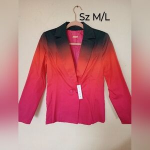 Tommy Hilfiger Women's Gradient Blazer - Red and Pink